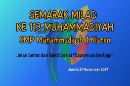 SMP Muhammadiyah 1 Klaten Semarakkan Milad ke-113 Muhammadiyah